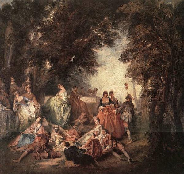 LANCRET, Nicolas Company in the Park oil painting image